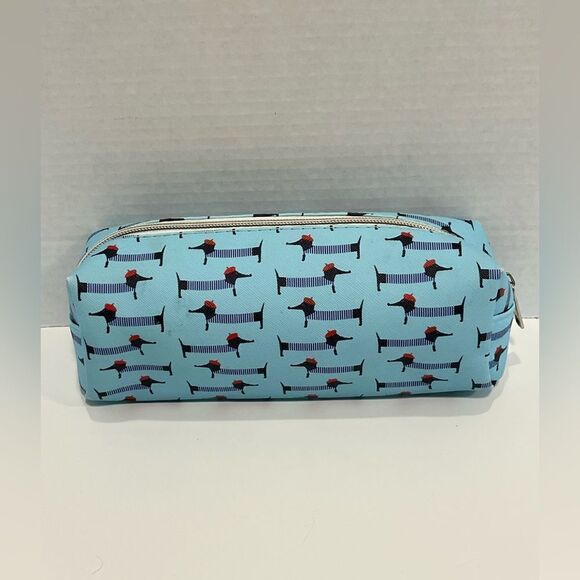 French Beret Dachshund Pencil Case Makeup Tote Travel by Danielle Creations - Picture 1 of 8